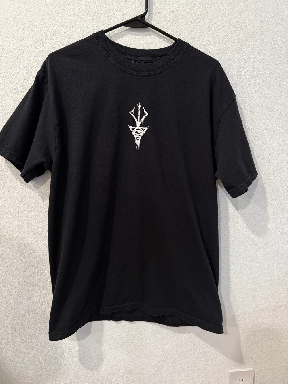 Underground Black Tee with White Center Graphic
